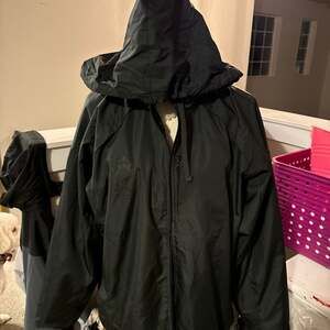 Beverly Hills Polo Club NEW Vtg Men's Black Jacket Windbreaker Coat Sz Large